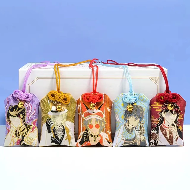Japandi Maneki Neko oMaMori Amulets Lucky Charm Hanging Sachet Blessing Health Fortune Wealth Success oMaMori