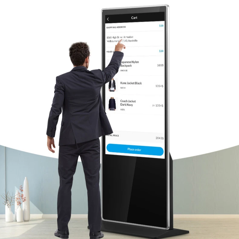 meigin hot selling digital signage 55 inch floor standing lcd player with remote control software