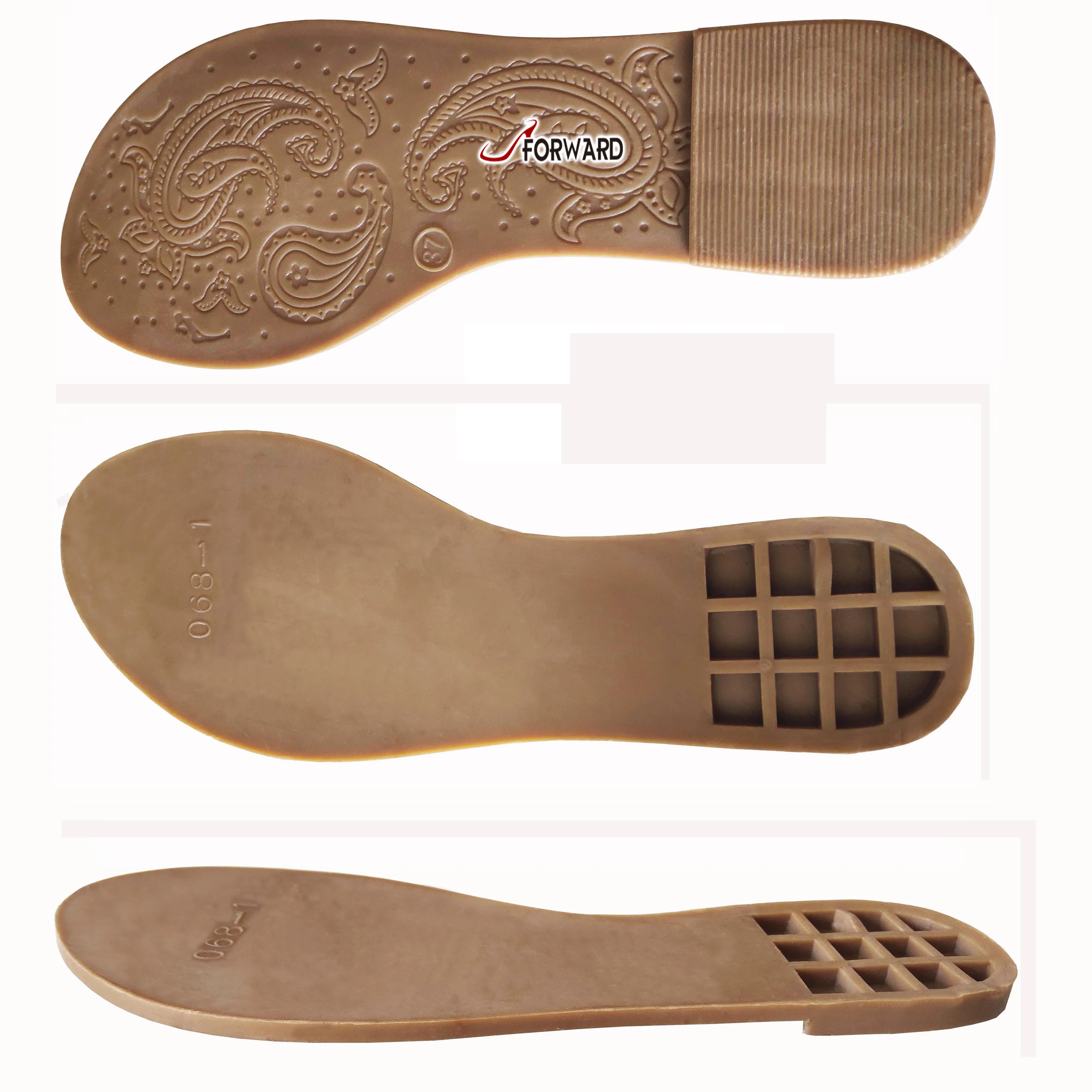 Manufacturer Flat Sandal Outsole from China Good Quality Design Round Toe Tpr Sole for Woman Causal Shoes Dressing Shoe