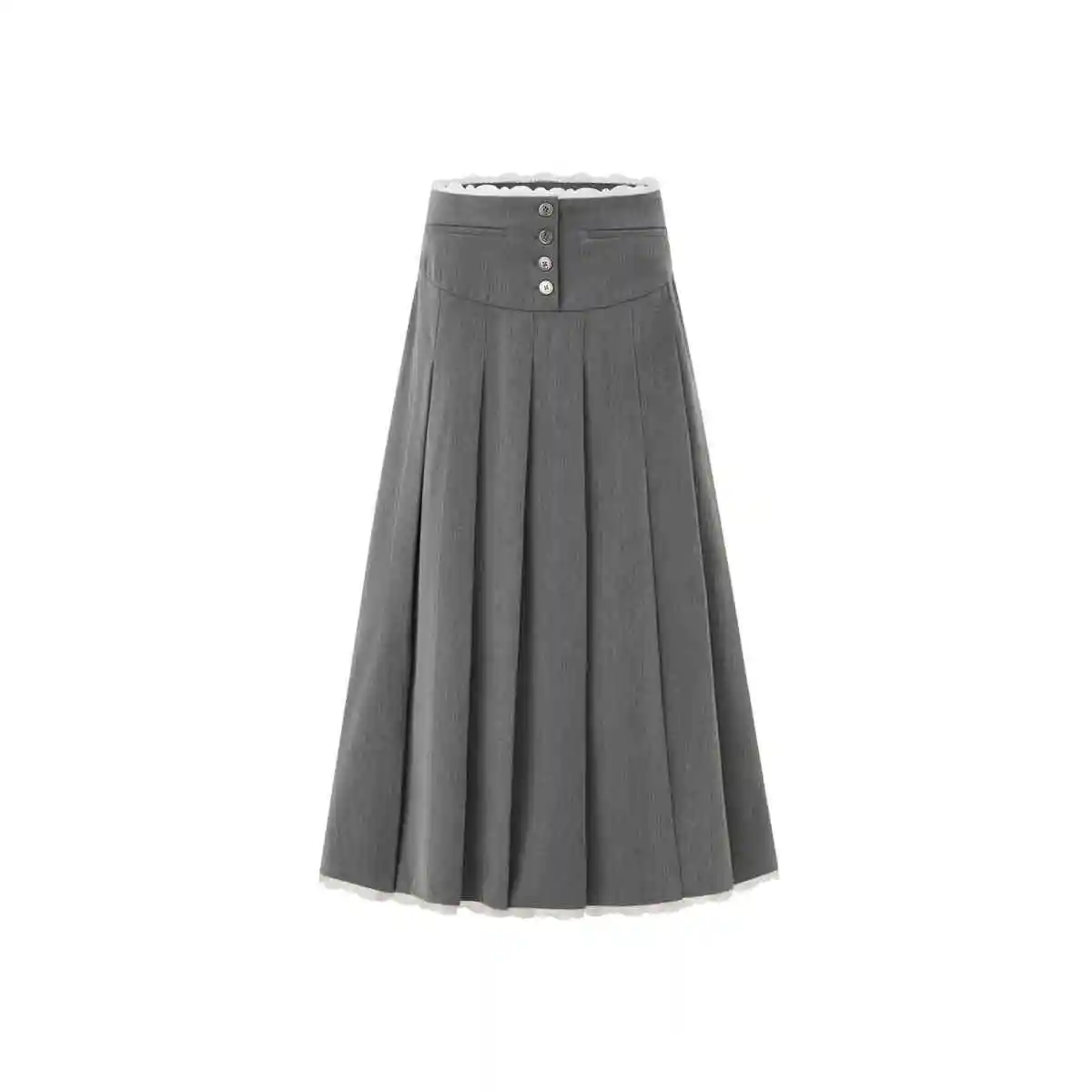 Double-breasted lace backless waistcoat suit suit gray high slit design half-length dress