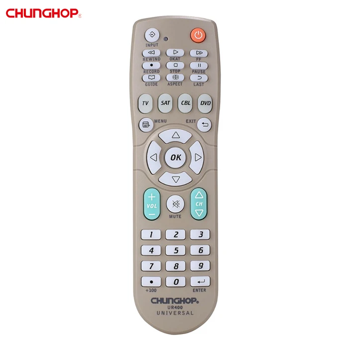 Универсальный пульт дистанционного управления Chunghop UR400 4 в 1 для ТВ/SAT/DVD/CBL инфракрасный телевизора с функцией