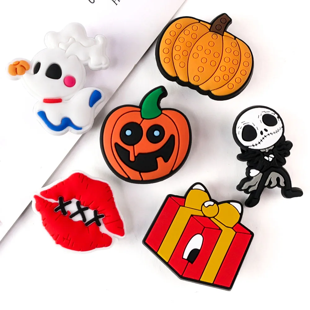 Halloween custom pvc Fridge Magnet Mini Cute Pumpkin Funny Skulls Bats Party Gifts Fridge Magnetic Stickers Refrigerador magnet