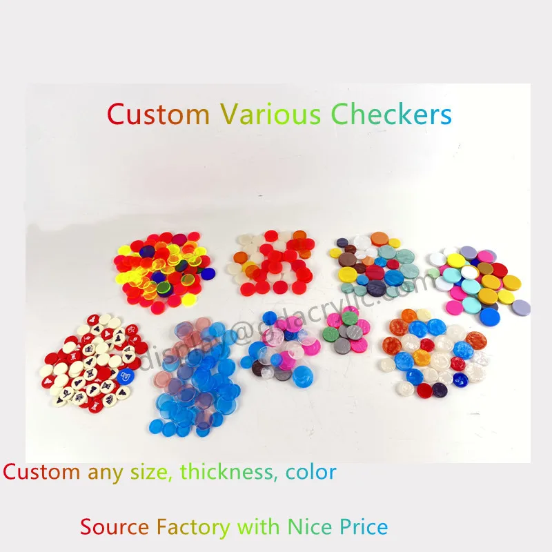 Custom High Quality Resin Backgammon Checkers Chips Backgammon Pieces