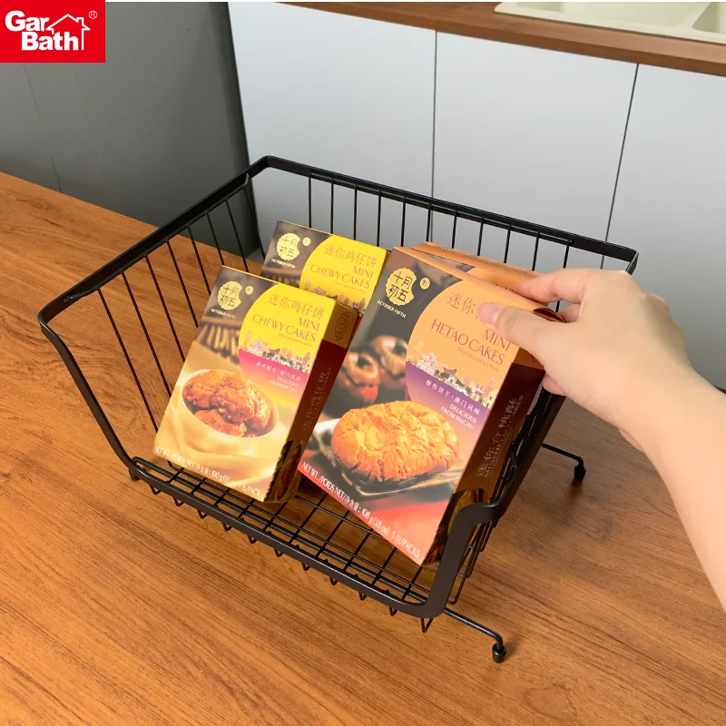 Metal Wire Baskets with Wheels Stackable Storage Bins Kitchen Organizer Shelf Fruit Vegetable Cart Dishes Seasonal Rack Shelves