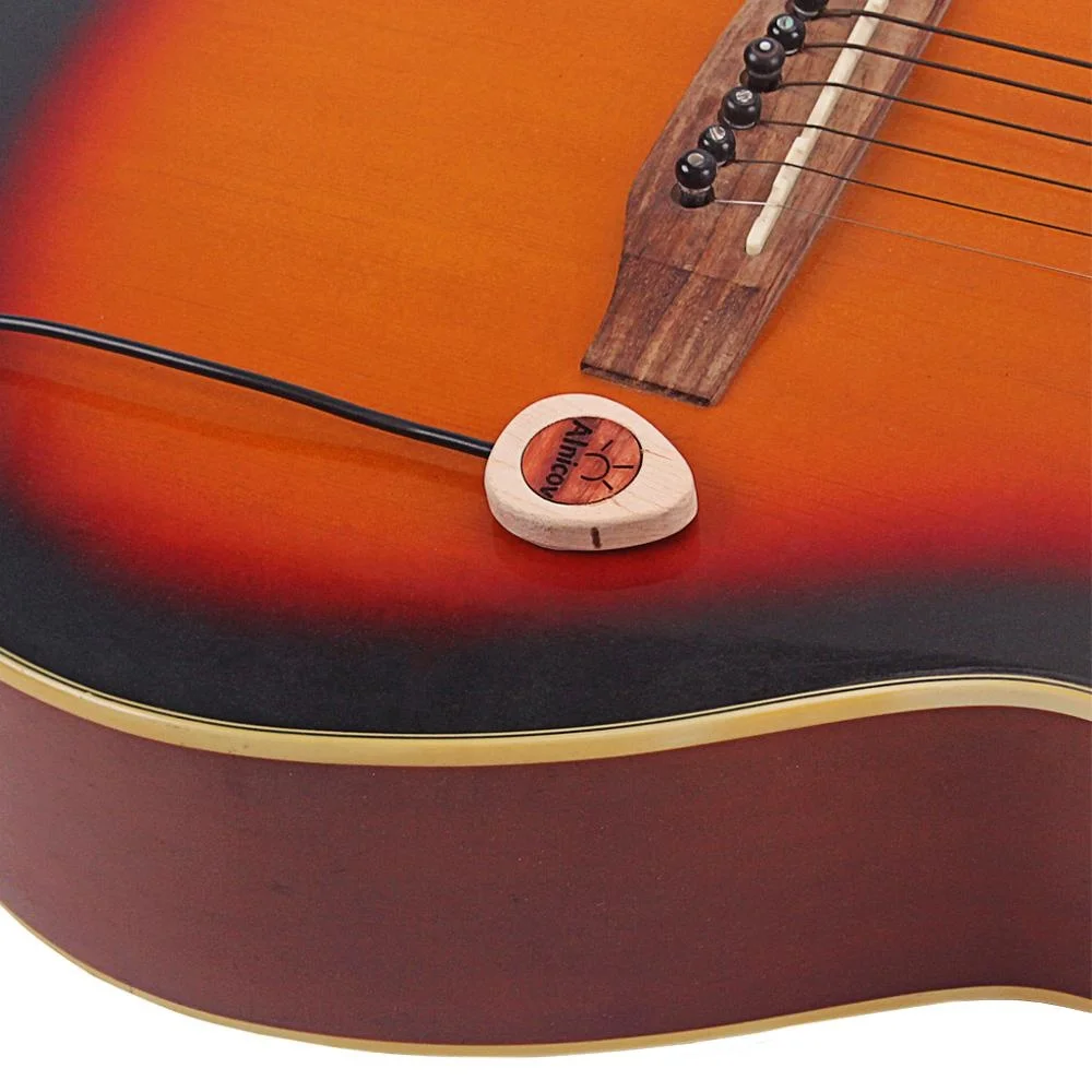 GMB628  wood  Piezo Contact Microphone  Guitar Violin Banjo Mandolin Ukulel Guitar Accessories Pickup