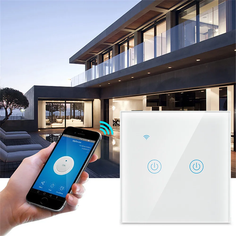 Wifi EU Smart Home Products Wall smart Light Switch Touch Switch For Home Remote Control Switch For Tuya and smart life control