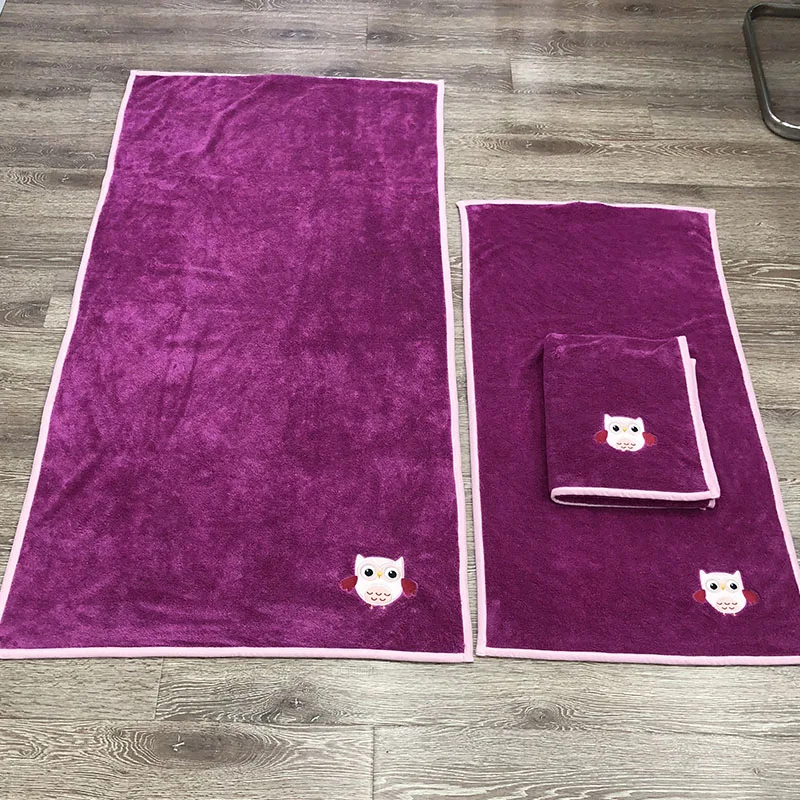 Microfiber 80% polyester 20% polyamide coral fleece hand towel coral fleece towel