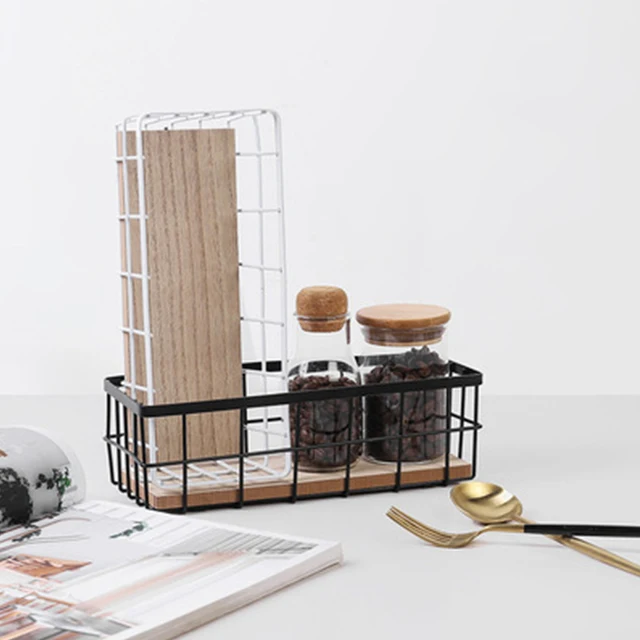 Однообразные Держатели и стеллажи для хранения, железная декоративная корзина для хранения ручной работы