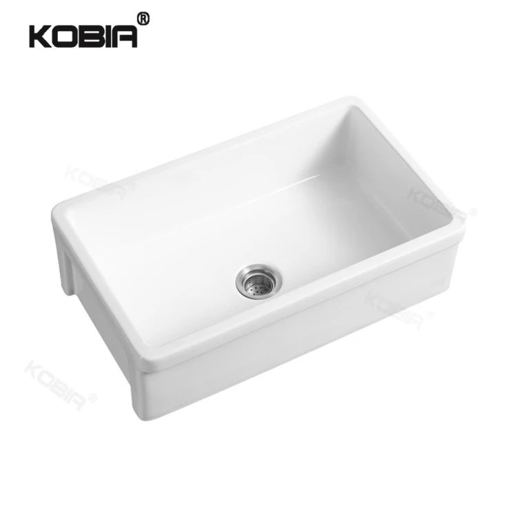 30' fancy single blow sink porcelain ceramic belfast hand finished fireclay farmhouse kitchen sink