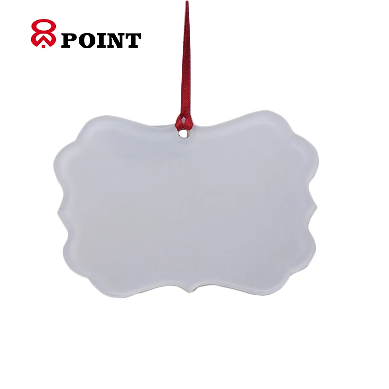 2022 NEW Sublimation Acrylic ornament Blank clear Xmas Decoration Custom printing ornament