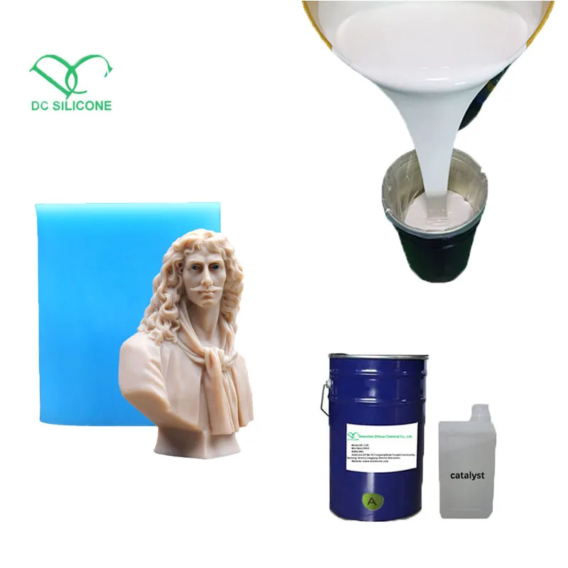 Cement Statues Mold Making RTV2 Condensation Cure Silicone Rubber By Pour Or Brush Way