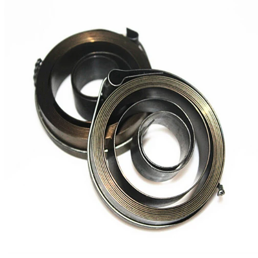 flat plastic spring clamp spiral wire coil torsion spring steel flat wire end fasten flat spring for furniture
