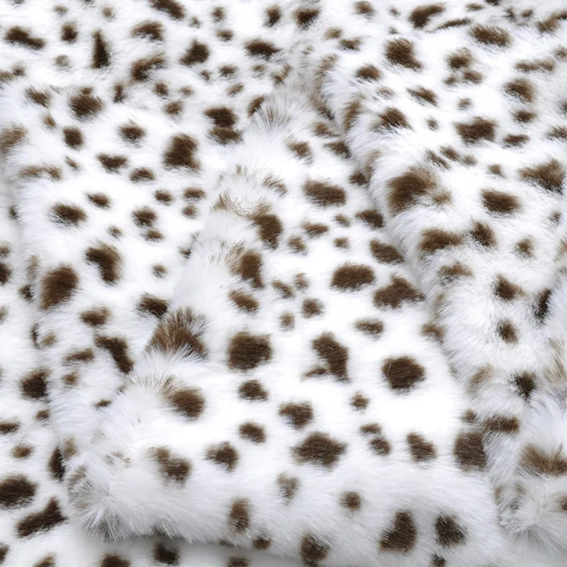 100% полиэстер искусственный мех кролика 10 мм с животным принтом Высококачественный для одежды модный аксессуар мягкая игрушка