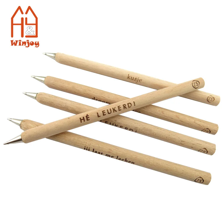 Custom natural wooden ballpoint pen, wood ink pen, promotional gift pen for school and office.