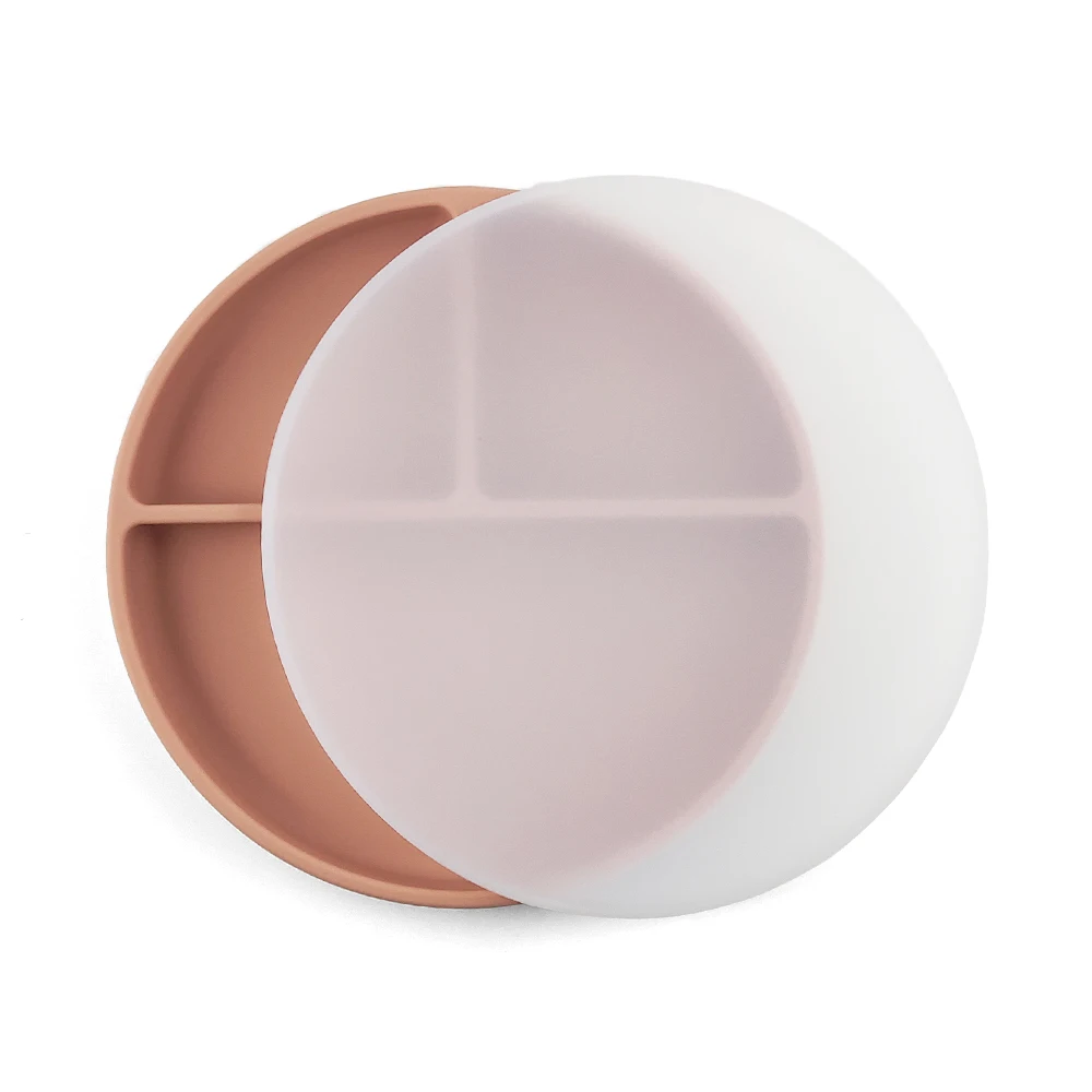 Нескользящая детская обеденная посуда со светодиодной подсветкой и крышкой