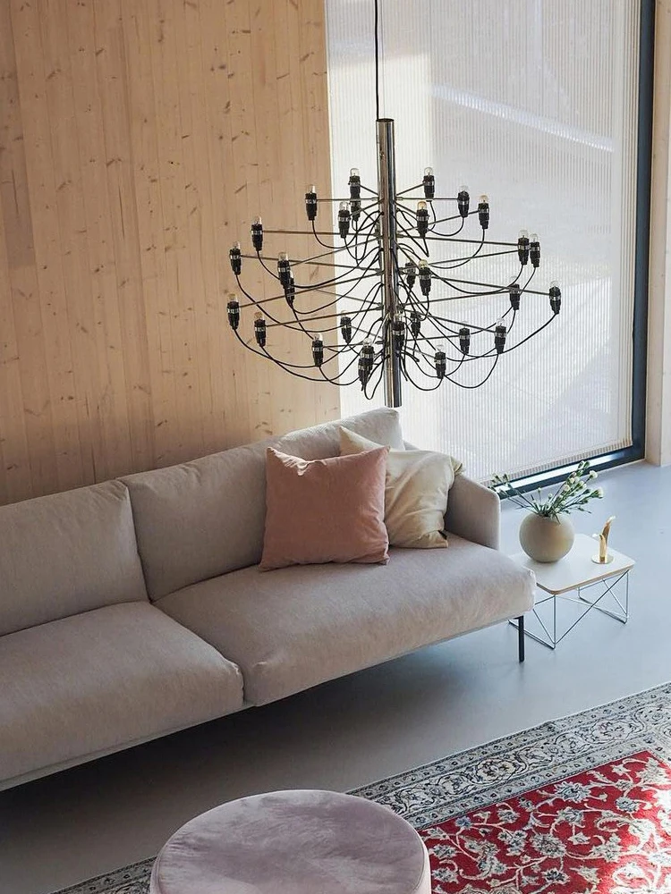 Senior designer Black elegant high-end banquet restaurant living room interior decoration lighting villa corridor