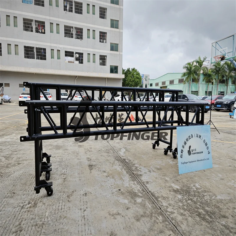 Topfinger 2024 hot sell Black Aluminum Pre Rig Catwalk Tour Truss Fork End Truss for Concert