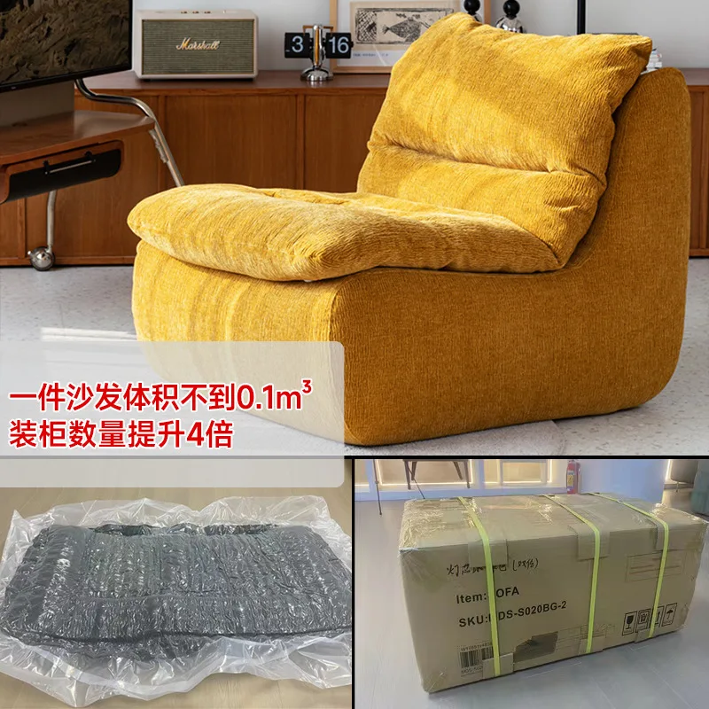Compression sofa set furniture italian modular vaccum compressed foam sofa in a box