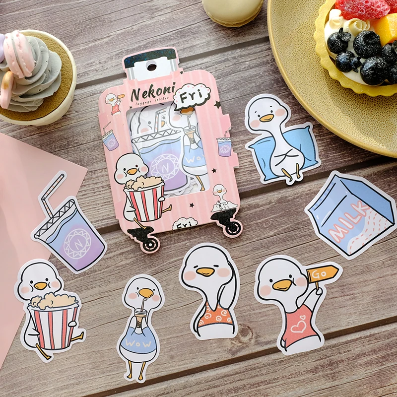 Nekoni Waterproof Sticker Flakes Laptop Decorative Decals Self Adhesive Decals for Stickers Pack Animal Luggage Decals