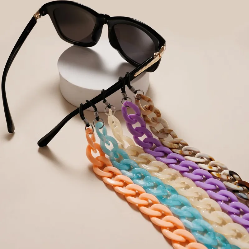 2025 Steel Antique Vintage Silver Chains Acrylic Sunglasses Chain 3 Colors Neck  Largands Glasses Chain Eyeglasses Strap
