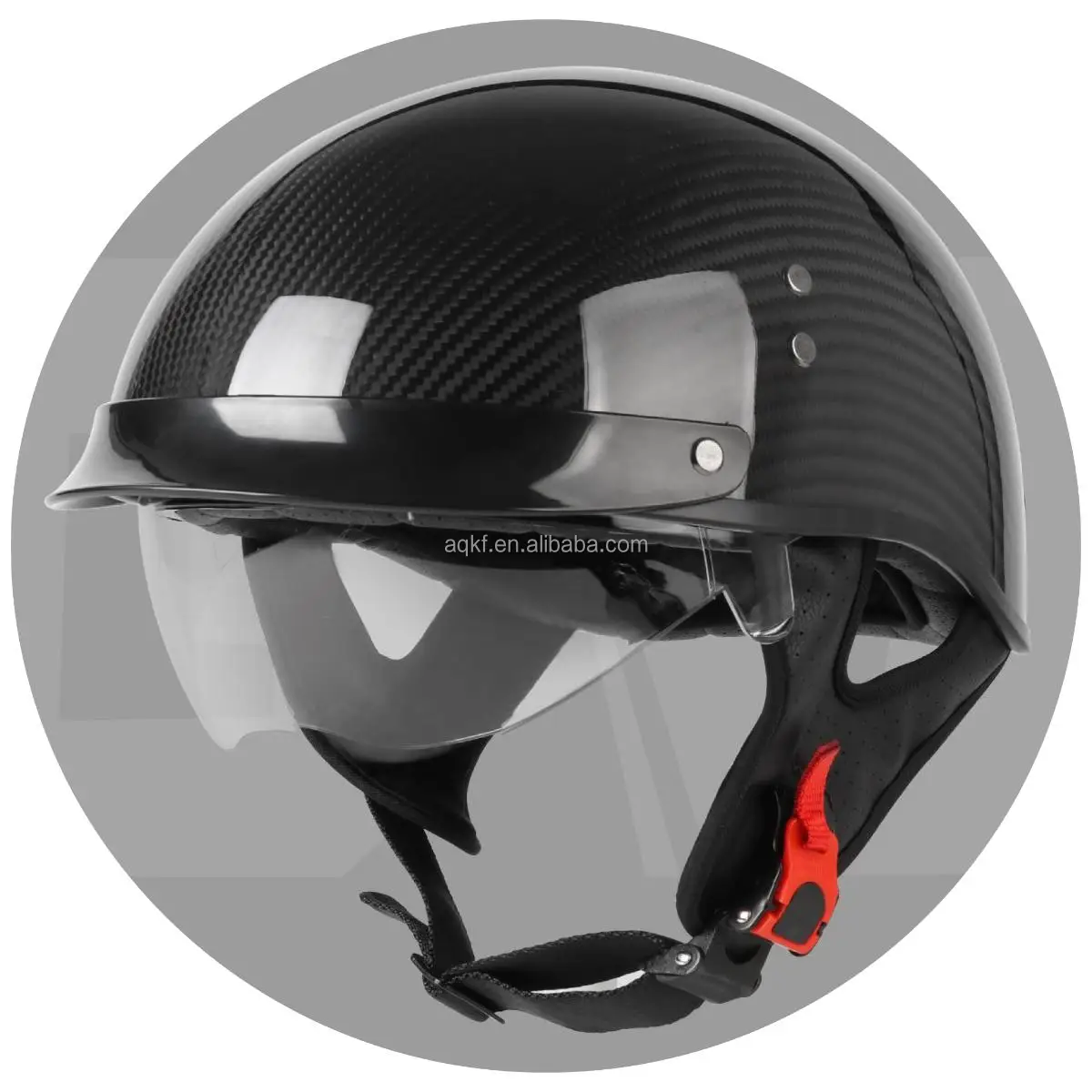 Carbon fiber retro motorcycle helmet, 1/2 helmet. Motorcycle, bicycle riding helmet.