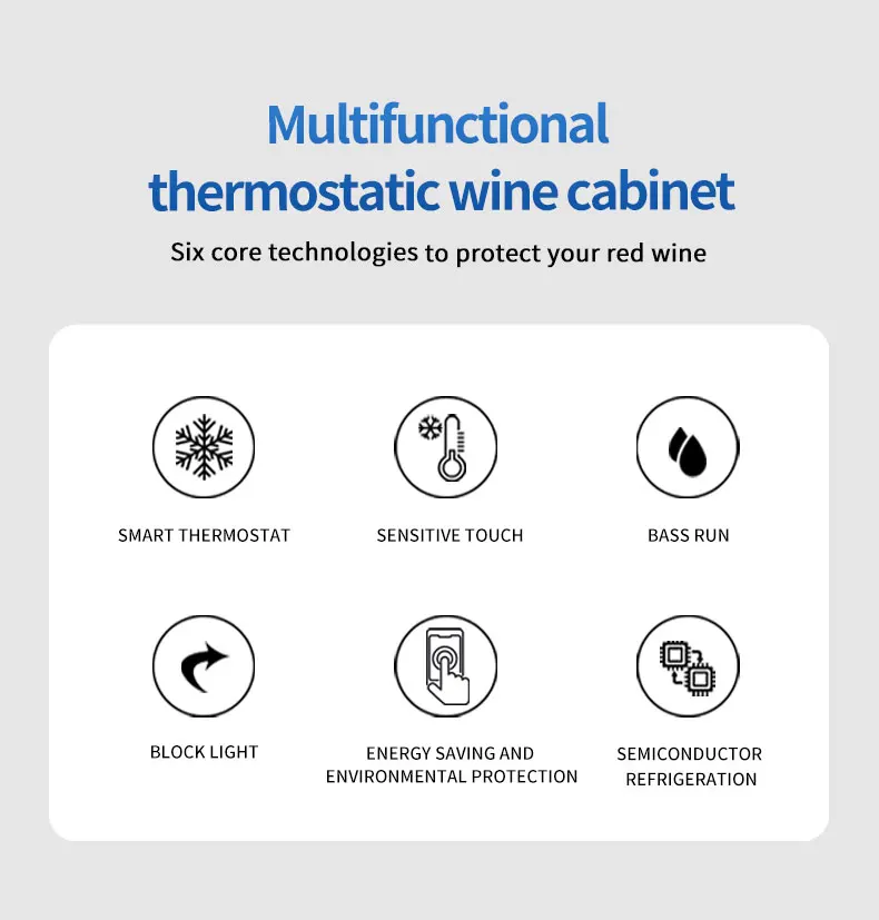 Vanace Good Portable Semiconductor Stainless Steel Wine Cabinet