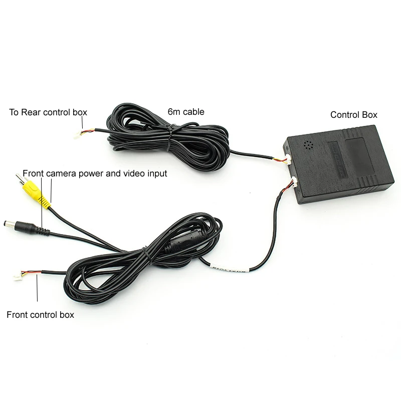 GreenYi 2 Video Input Car Parking Sensor System, Dual Channel for Front and Rear Camera Monitor DVD Player with 8 Sensors