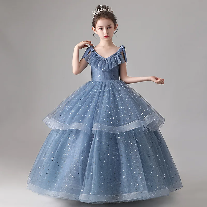 
OEM children party wear kids dress clothing girls wedding ball gowns designs dress baby girl kids gown 