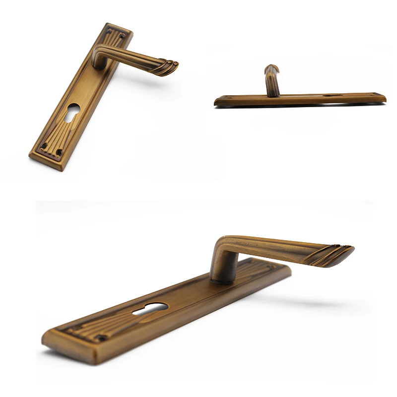 Factory Customized Iron with Aluminum Alloy Panel Door Handle