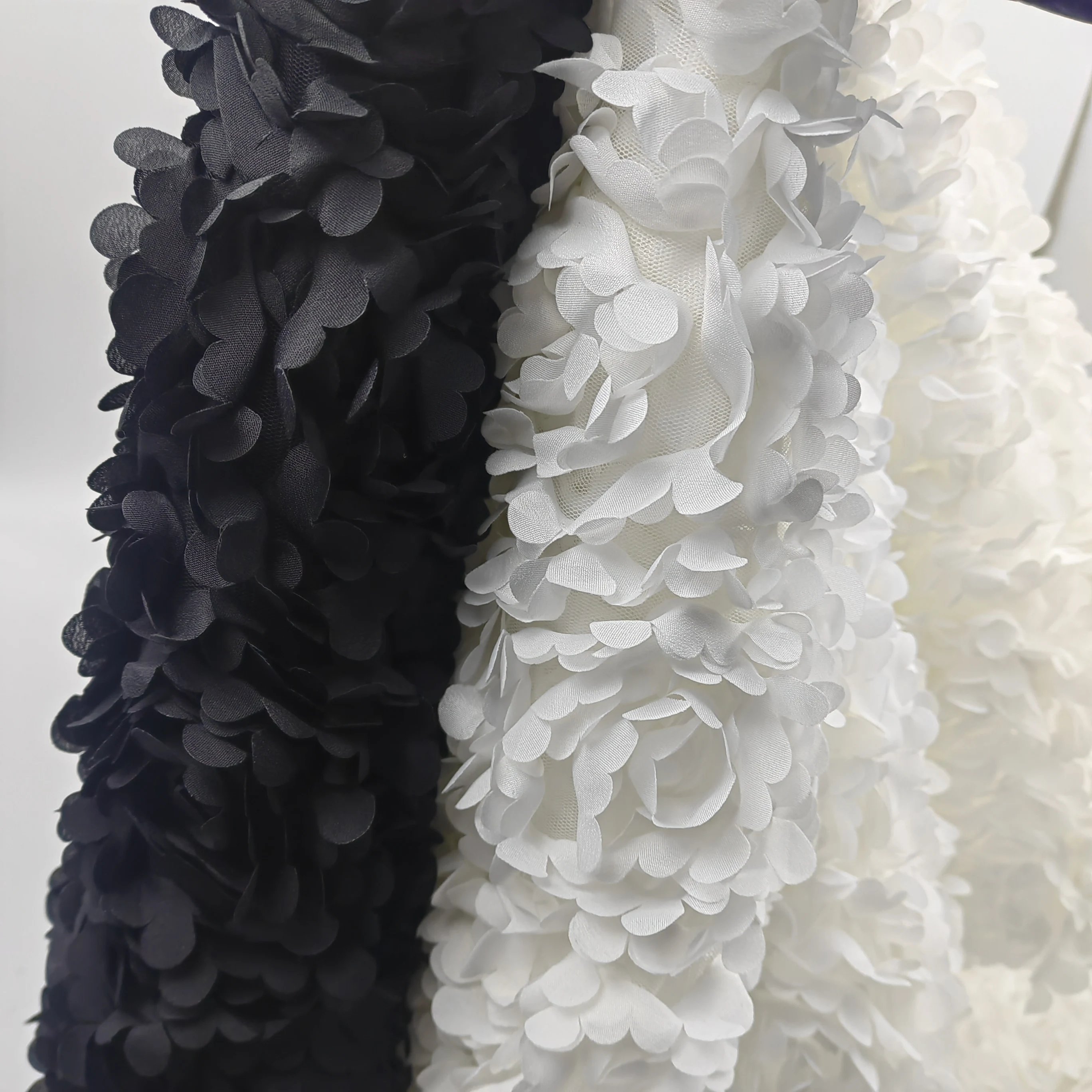 Net lace fabric floral 3D flower embroidered french tulle lace for wedding cloth