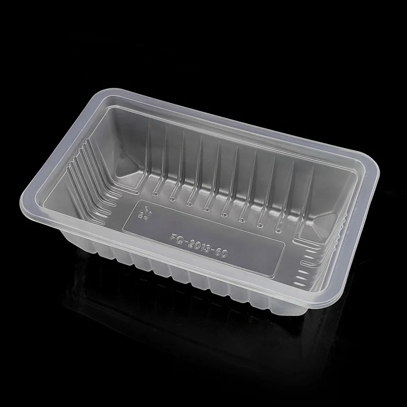 Food grade plastic container box PP tray fresh meat for frozen foods  tray