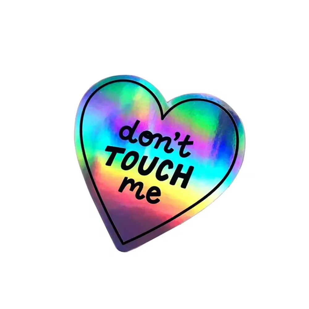 Die Cut Vinyl Arbitrary Shape Logo Stickers DIY Label Cartoon Stickers Rainbow Vinyl Sticker Paper Printing Hologram Label