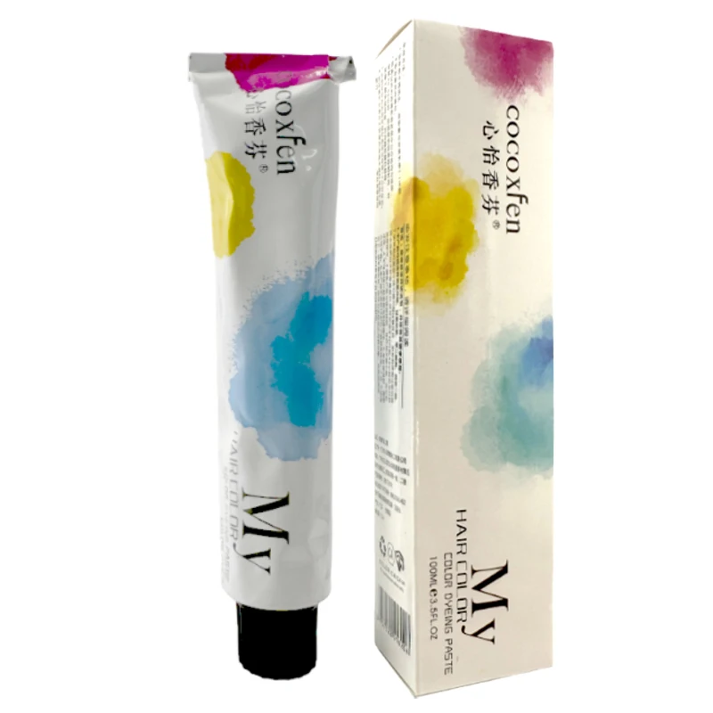 OEM ODM Hair Salon 2024 Hot Sales Permanent Hair Dye No Ammonia hair dye lotion Cream Custom logo 100ml Natural Tinte de Cabello