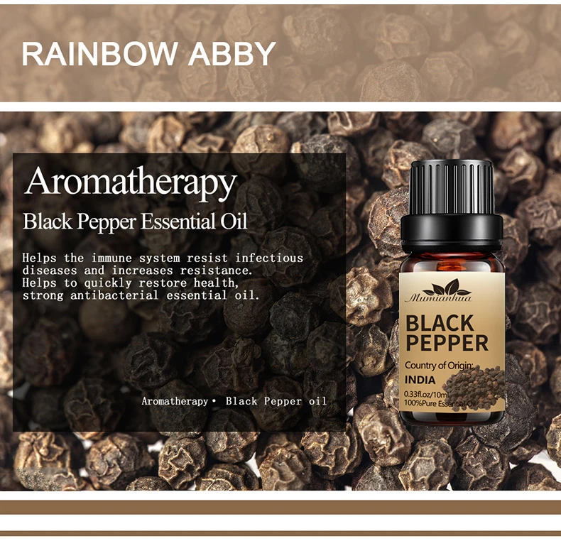 2022 manufacturer Refining Good Price Bulk Massage oil 100% Pure Natural Organic essential oil black pepper