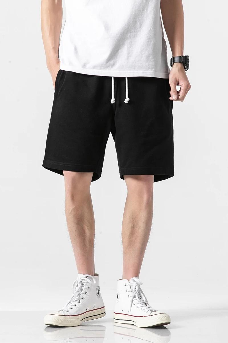 Summer sports shorts Men loose cotton five-minute pants trend plain color casual beach pants couple plus-size basketball pants