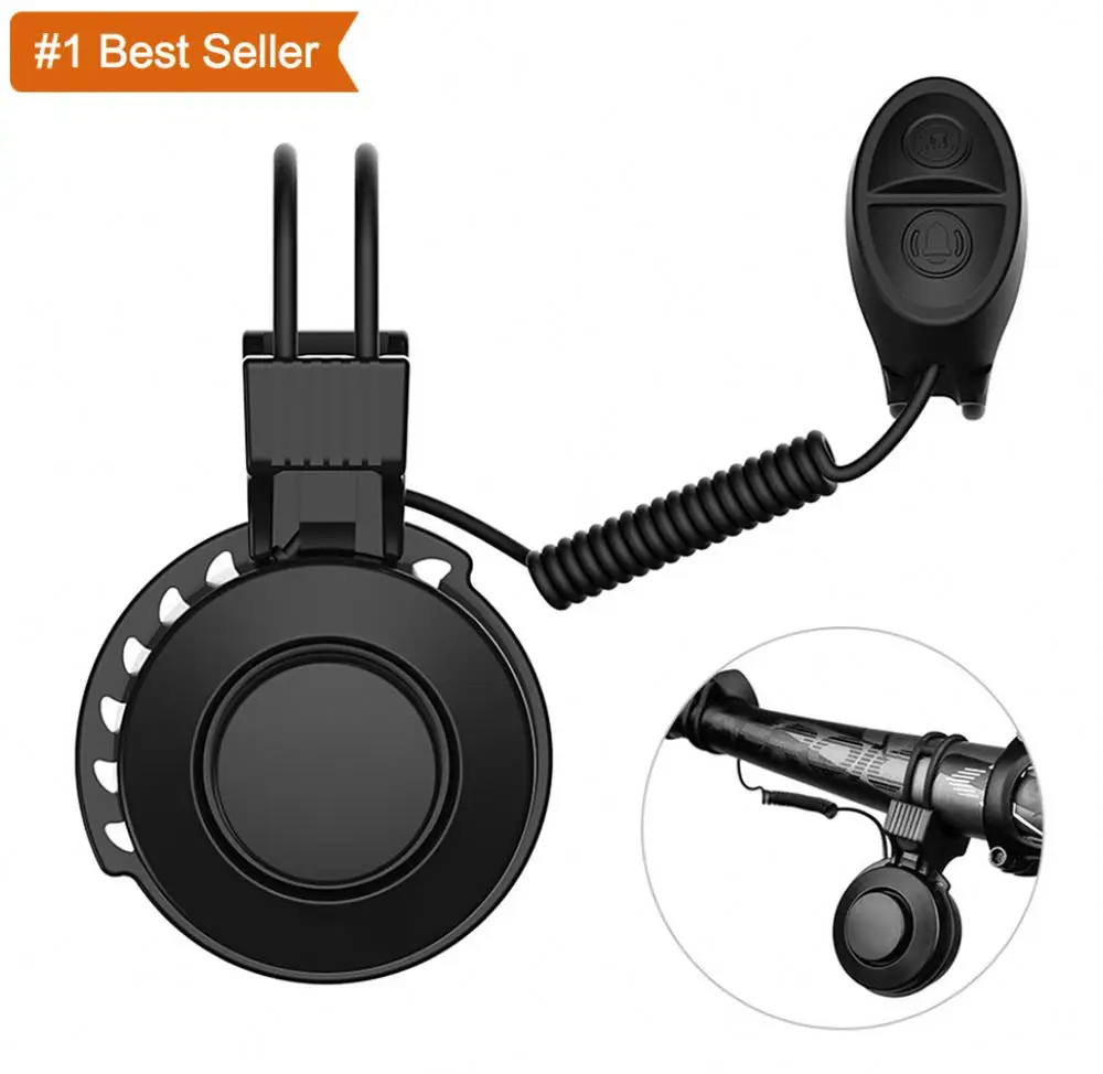 Istaride Electronic Bicycle Bell 100-120 DB Waterproof 4 Sound Modes with Rechargeable Battery Electric Bicycle Horn