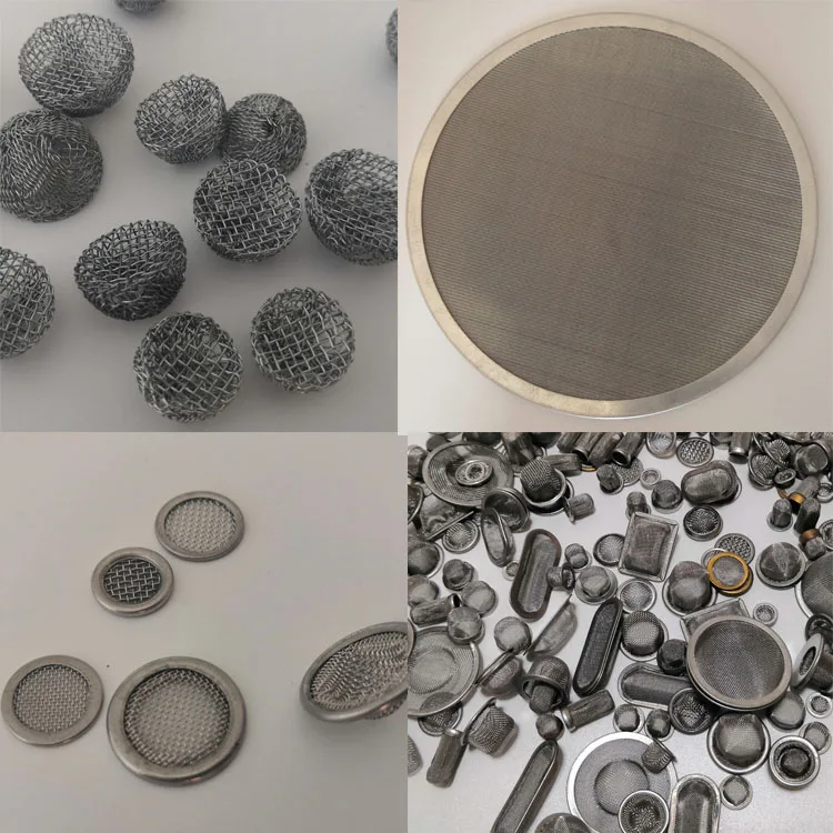 304 316 stainless steel wire mesh metallic filters Cylinder Perforated filter tube
