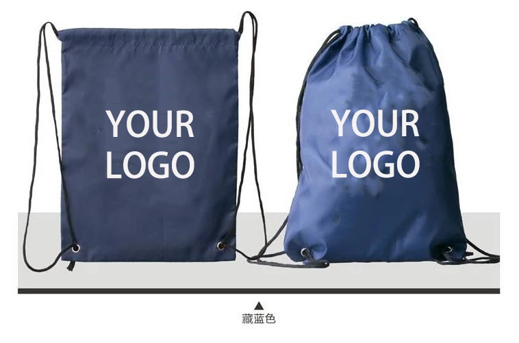 China Factory Nylon Backpack Gym Bag Colorful European Market 210d Polyester Foldable Travel Draw String Shoes Bag Wholesale