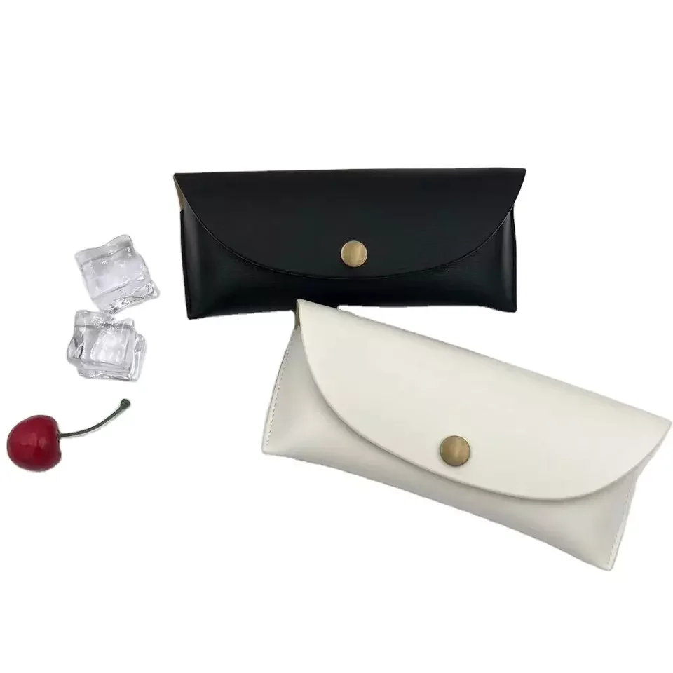 2022 fashion PU leather Sun glasses folding sun glasses cover bags case