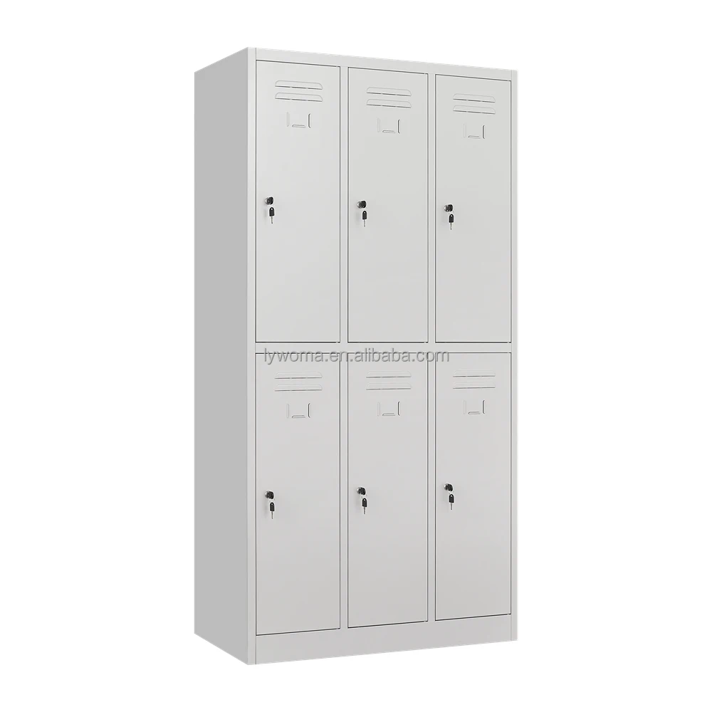 6 Door Steel Locker Steel Storage Wardrobe cupboard for changing Room/ Gym/ School