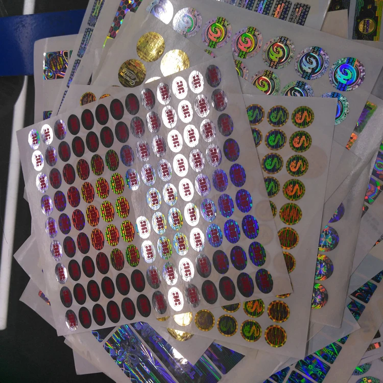 Custom Adhesive Printing 3D Anti-Fake Logo Foil Stickers Labels