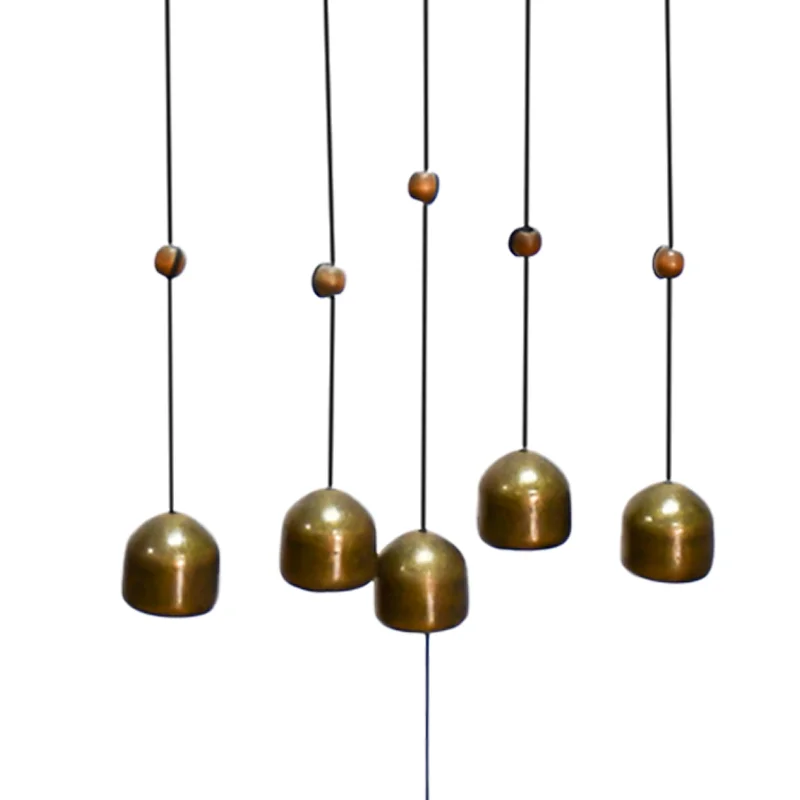 Factory custom butterfly antique brass bell animal gold mascot wind chimes for garden