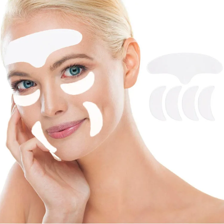 Многоразовые силиконовые красивые клейкие патчи на заказ, подтягивающие кожу моющиеся накладки для лба, глаз и лица