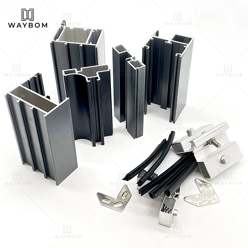 door Aluminium tempered glass bifolding windows horizontal folding local window aluminium bifold windows balcony window profile