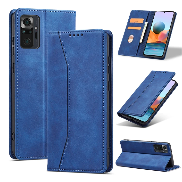 Luxury Strong Magnetic Phone Case For Redmi Note 10 9 8 7 9T 9C 9A Flip Leather Case For Xiaomi Poco M3 F3 X3 NFC Mi 11T 10T Pro