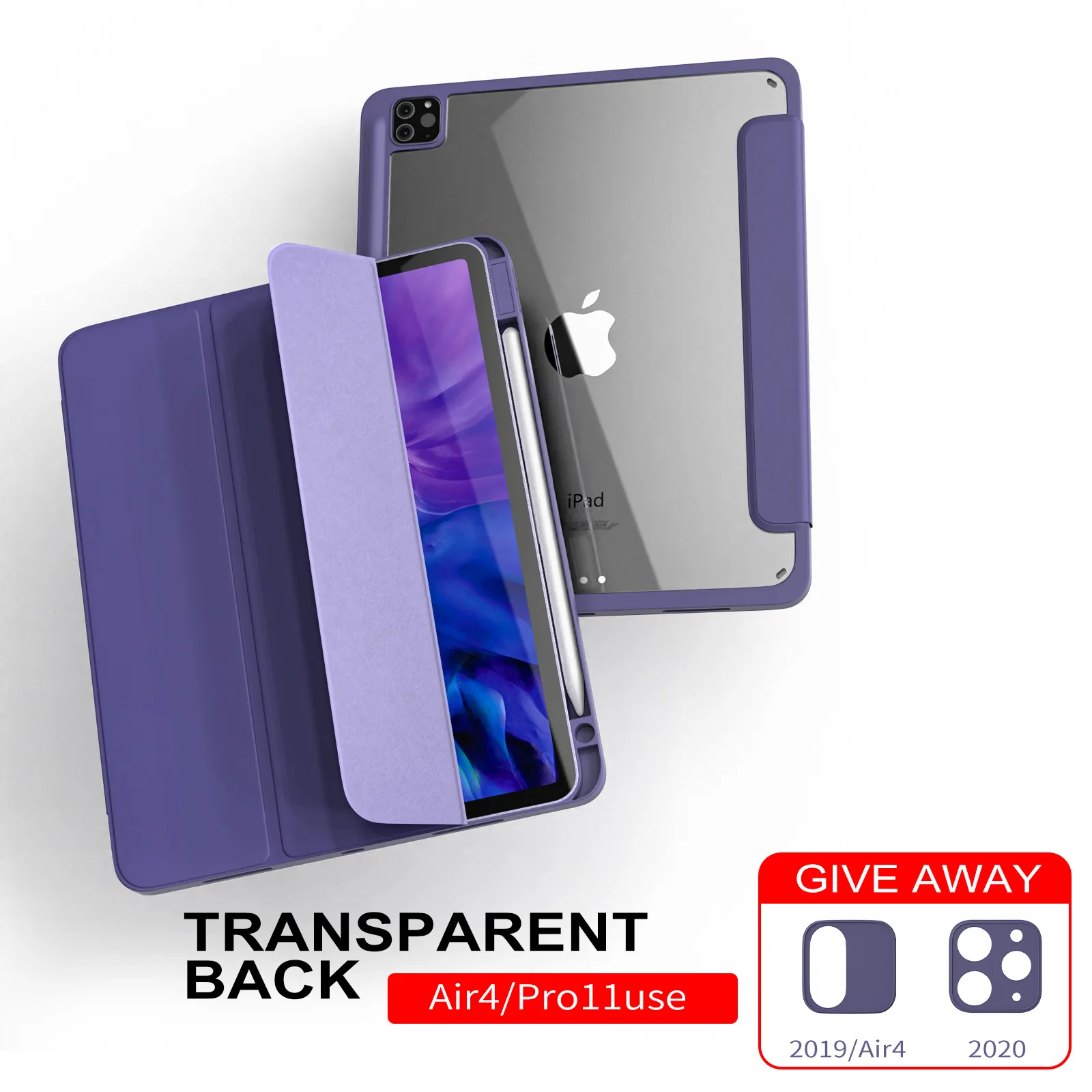 Smart Case For iPad Pro 11 2021 Tablet Case PC+TPU Cover For iPad Pro 3 11 Inch With Pencil Holder,Tablet Case for iPad pro 11