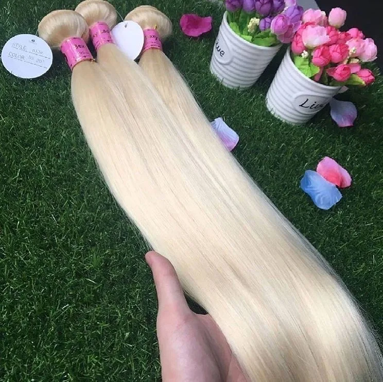 body wave 613 virgin human hair bundles color raw indian hair single donor natural straight blonde cuticle aligned hair 613