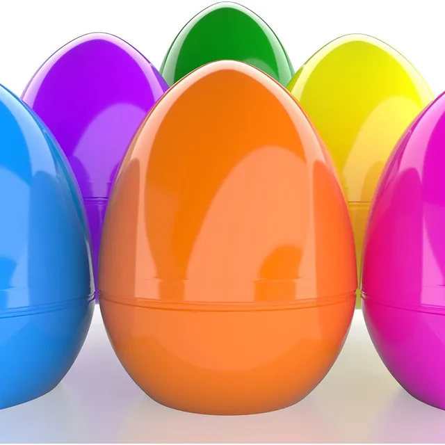 Ready to Ship Jumbo Fillable Bright Plastic Easter Eggs for Easter Decoration and Fishing Available in Various Sizes