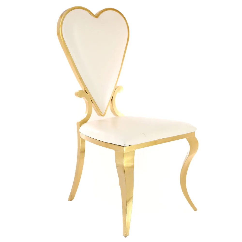 Cheap royla crown gold metal stackable used hotel wedding banquet dining chair for sale