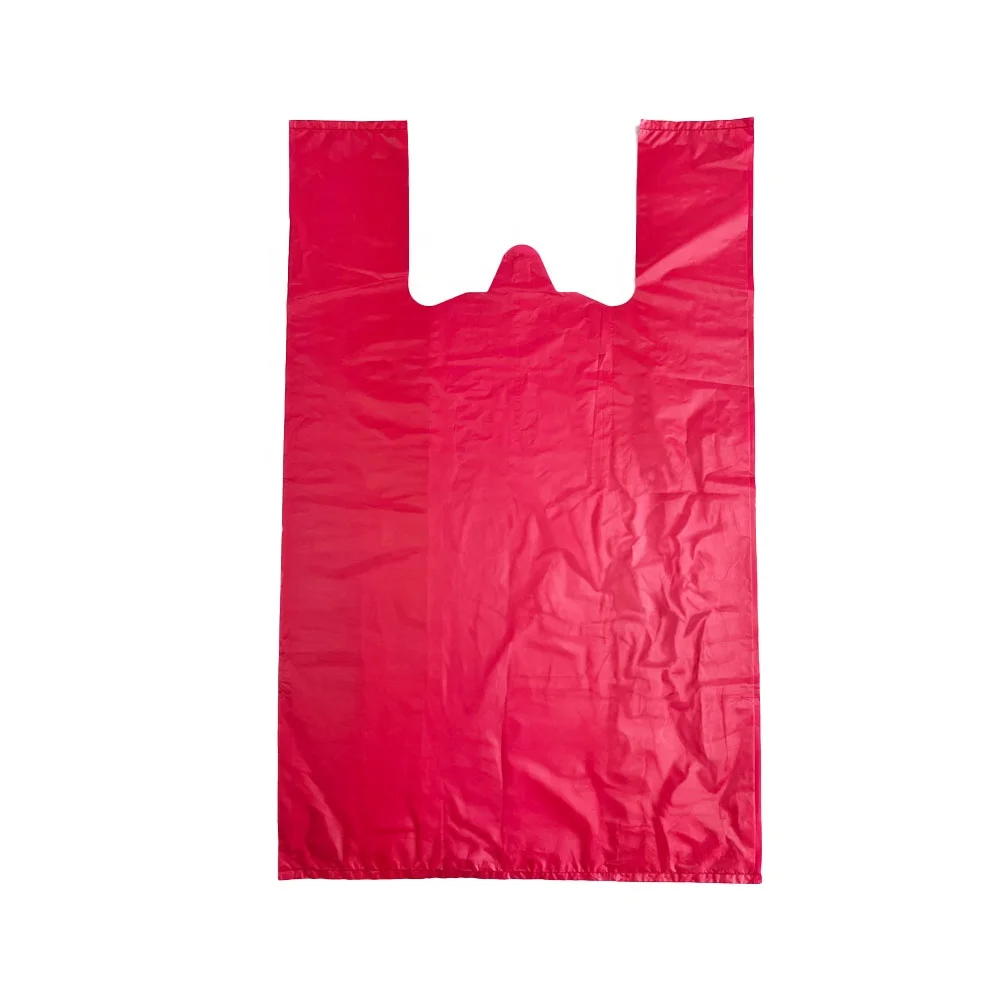 Высококачественный одноразовый полиэтиленовый пакет для футболок HDPE продуктовой упаковки от